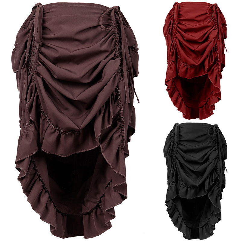 Skirts - Falda corsé plisada de estilo steampunk
