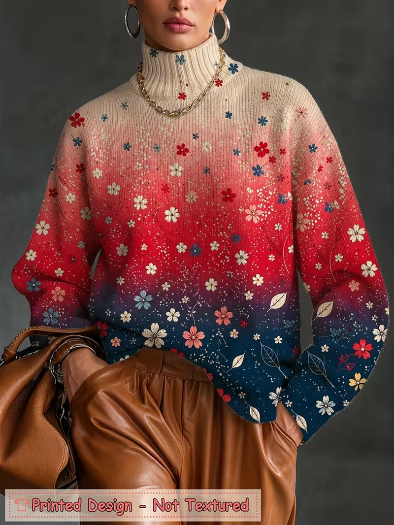 Blouses - Camiseta de cuello alto para mujer,