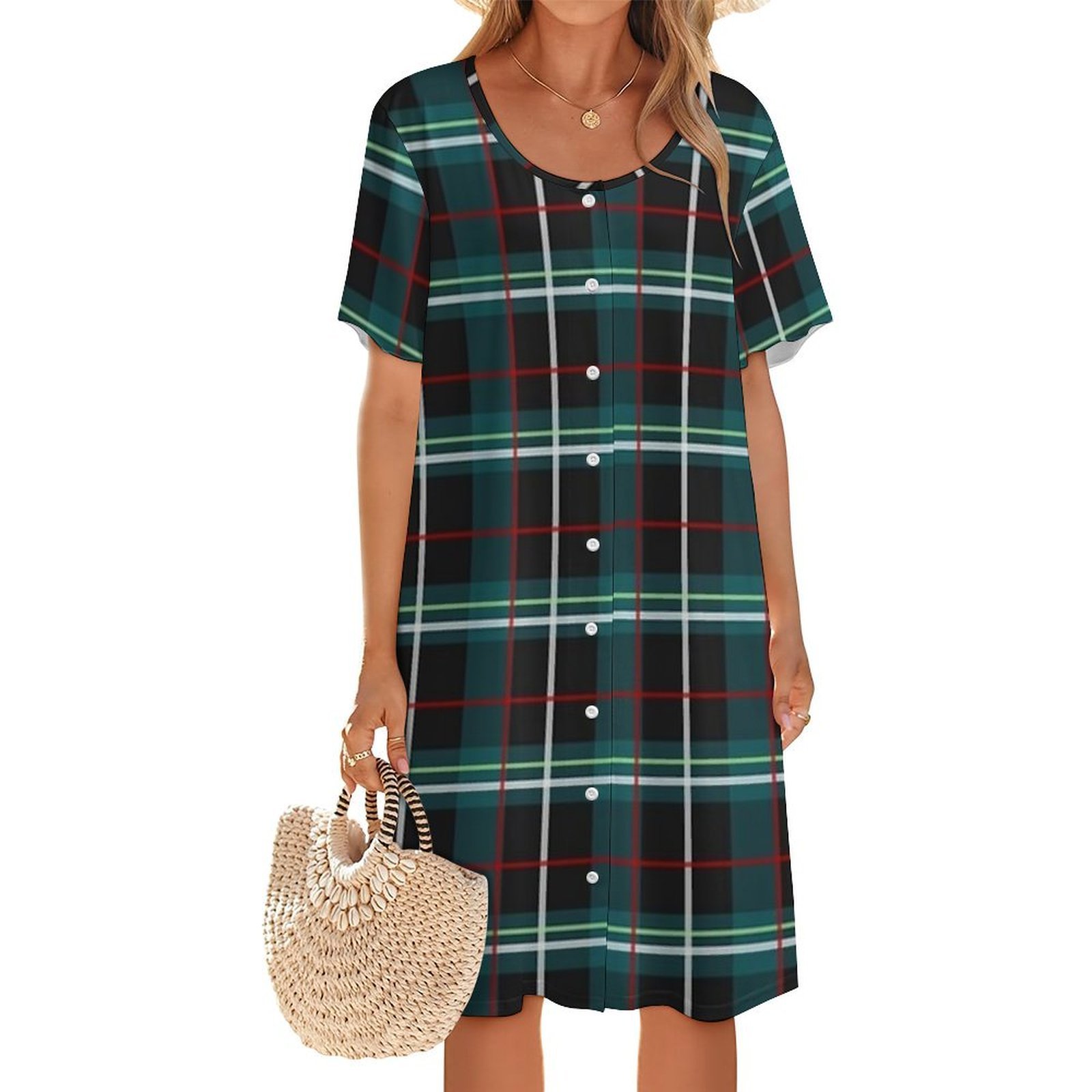 Korean Style A Line Shirt Dress - Patrón de vestido de la colección