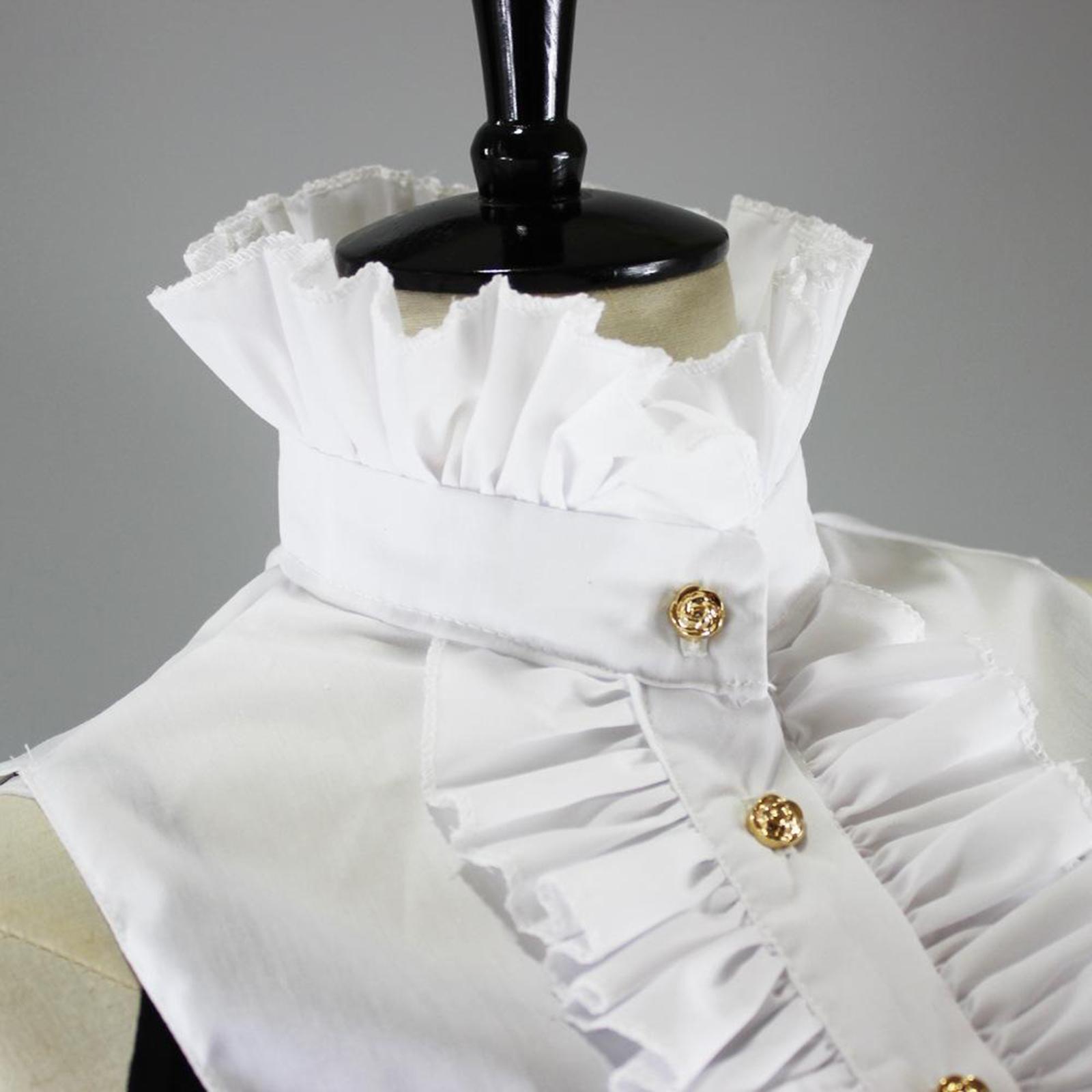 Blouses - Cuello falso blanco de algodón para