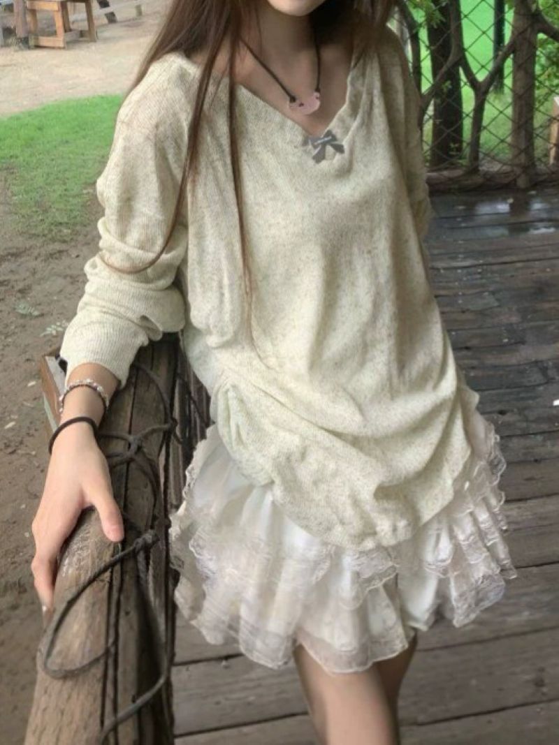 Blusa de estilo coreano con cu - Blouses reseña y precio