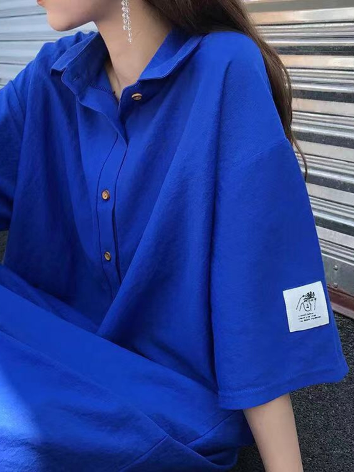 Vestido camisero de talla gran - Korean Style A Line Shirt Dress reseña y precio