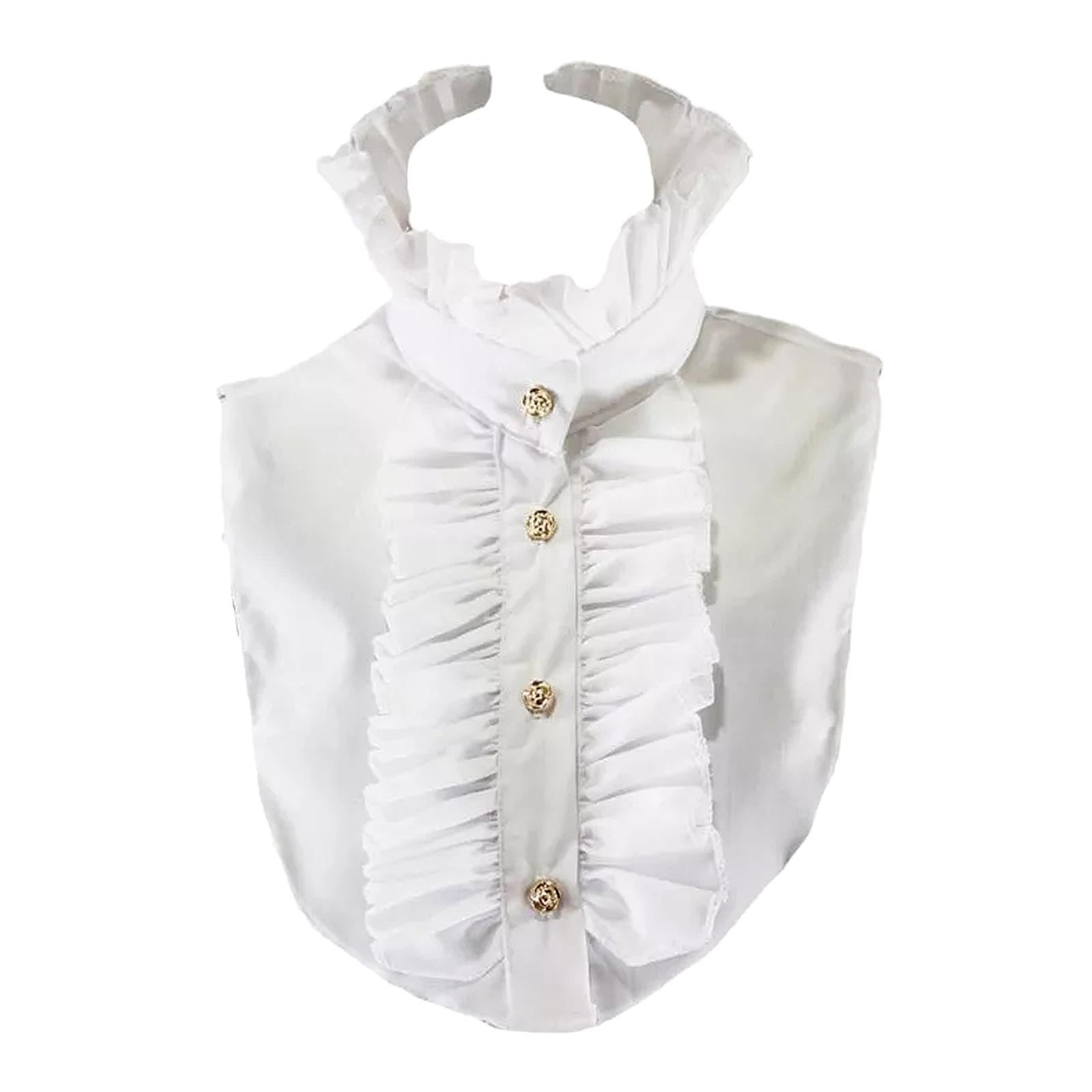 Cuello falso blanco de algodón - Blouses reseña y precio