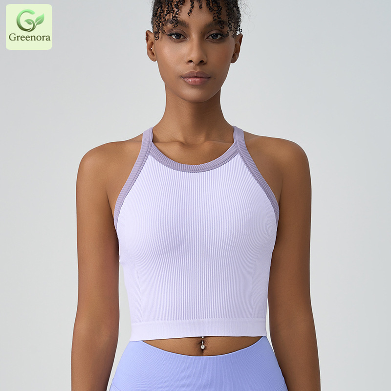 Top Corto de Yoga Acanalado Gr - Seamless Ribbed Workout Tank Top reseña y precio
