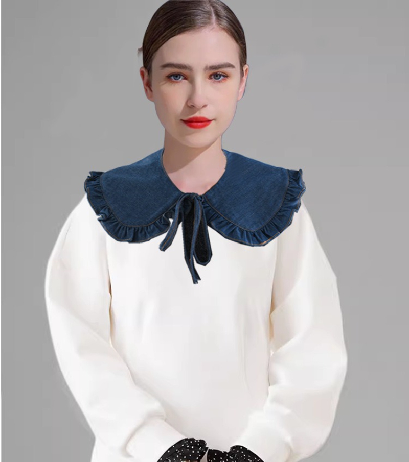 Cuello falso con volantes de m - Blouses reseña y precio