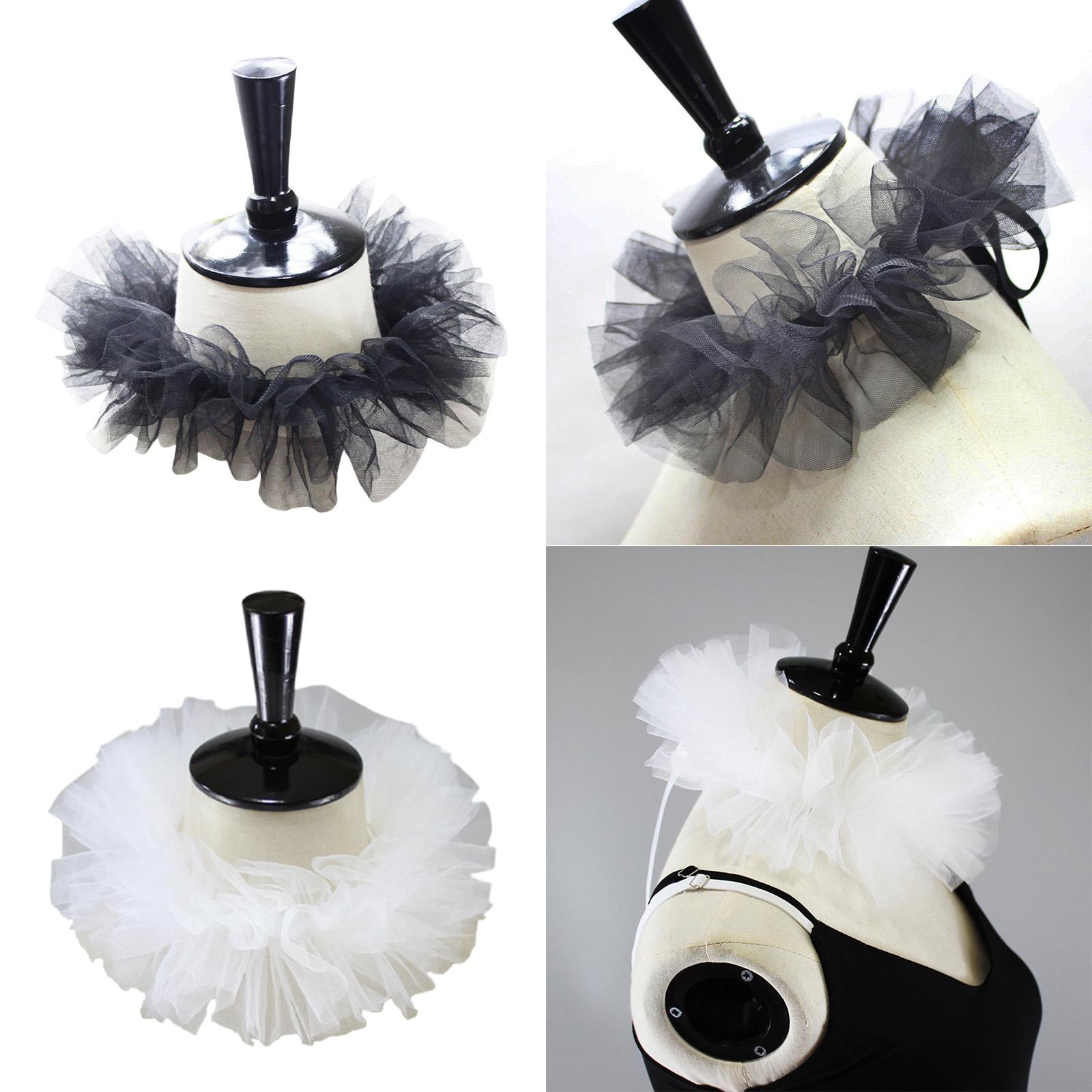 Elegante cuello falso de malla - Blouses reseña y precio