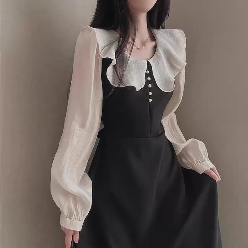 Vestidos de manga larga para m - French Vintage Floral Midi Dress reseña y precio
