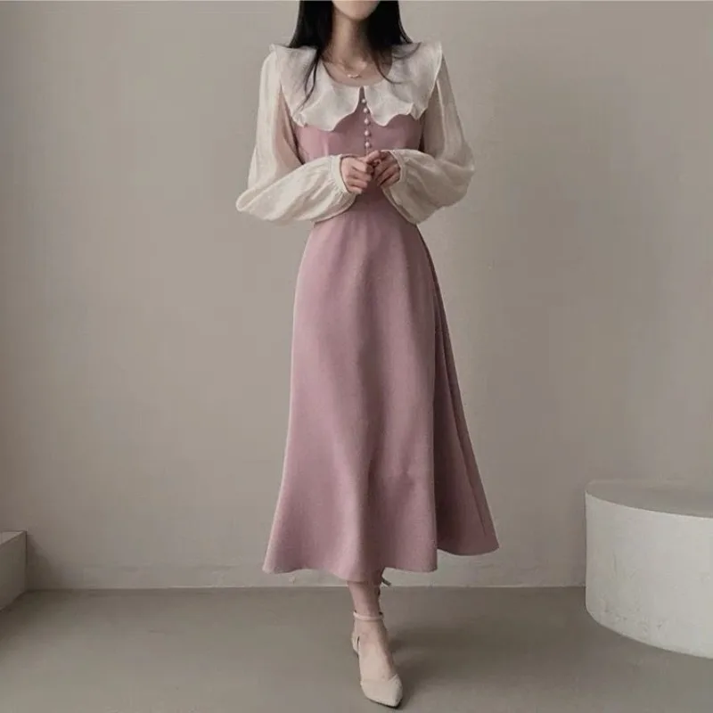 Vestidos de manga larga para m - French Vintage Floral Midi Dress reseña y precio