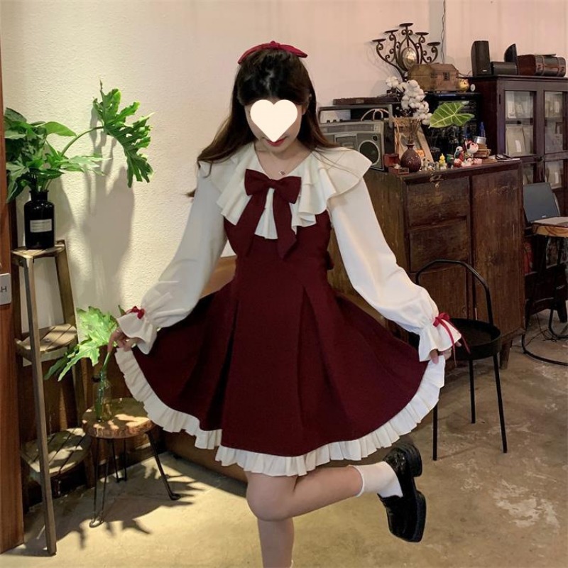 2025 nuevo vestido coreano dul - Korean Style A Line Shirt Dress reseña y precio