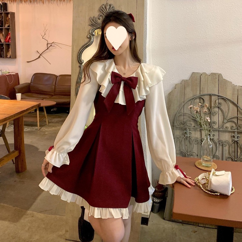2025 nuevo vestido coreano dul - Korean Style A Line Shirt Dress reseña y precio