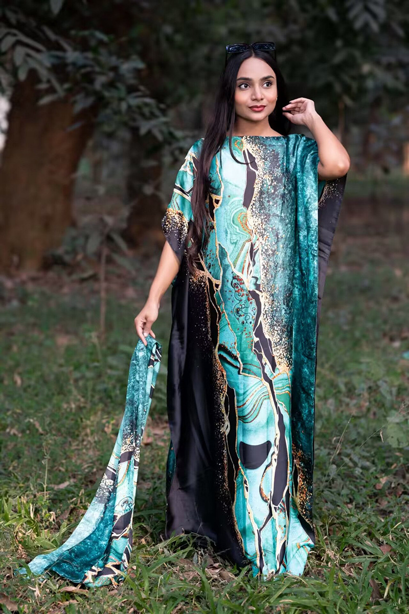 Caftán sedoso informal con tre - Boho Summer Beach Maxi Dress reseña y precio